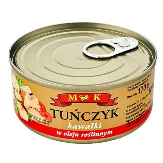 Тунець шматочками в олії Tunczyk kawalki M&K 170 г Польща