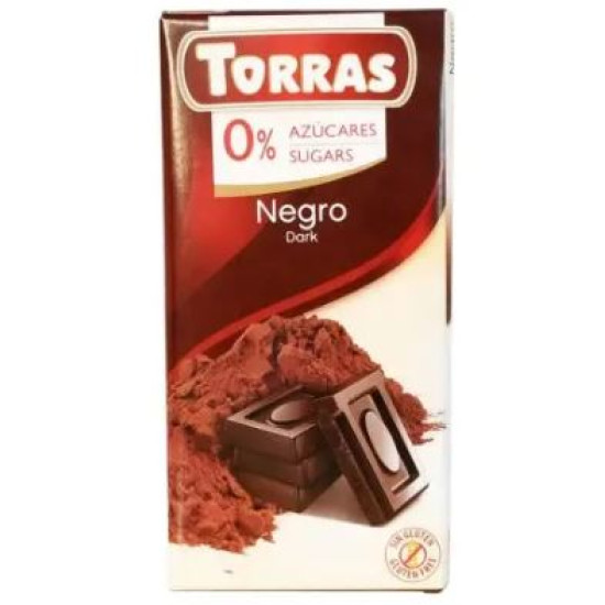 Шоколад чорний Torras negro dark без цукру без глютену 75 г Іспанія