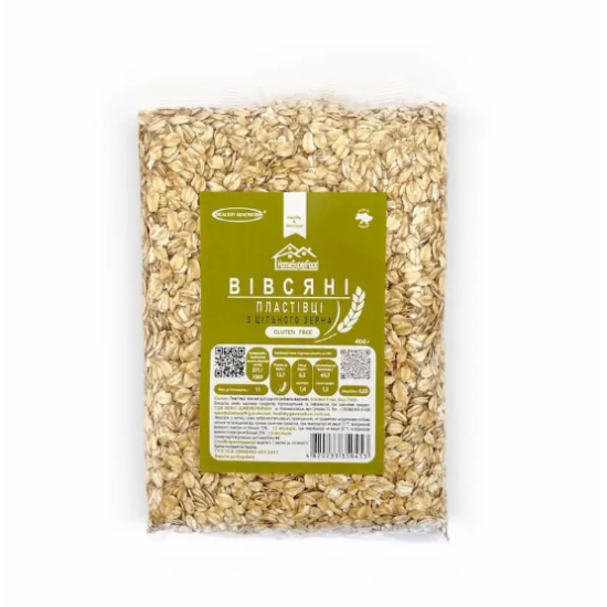 Пластівці вівсяні з цільного зерна, Gluten Free, 400 г, Healthy Generation Пластівці вівсяні з цільного зерна, Gluten Free, 400 г, Healthy Generation