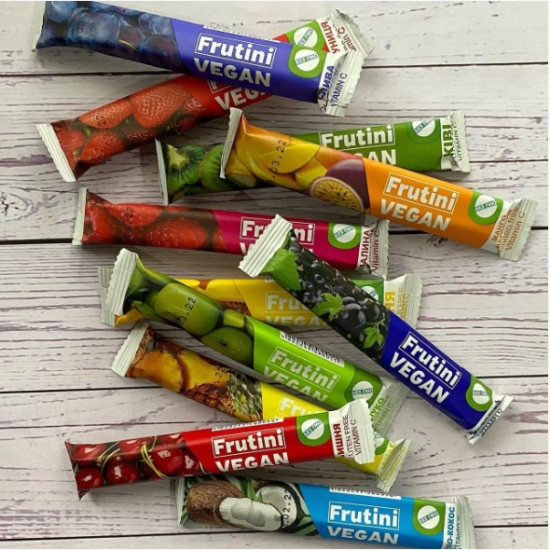 Пастила фруктовая ассорти "Frutini Vegan" 20 г 25 шт.