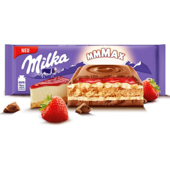 Молочний шоколад Milka Strawberry Cheesecake полуниця чизкейк, 300г