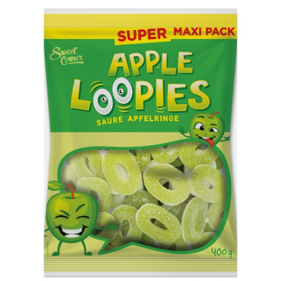 Желейкі зі смаком яблука Sweet Corner Apple Loopies 400г