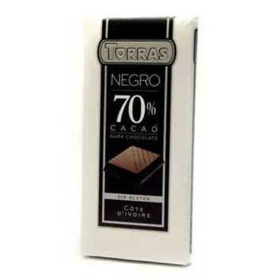 Шоколад чорний Torras negro 70% какао 200 г 