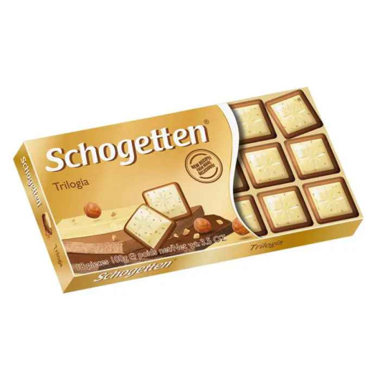 Шоколад Schogetten Trilogia Шогеттен Трилогія 100 г Німеччина (15 шт/1 ящик)