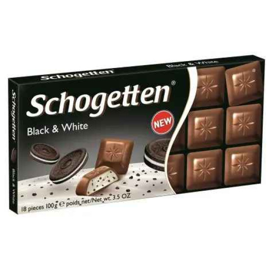 Шоколад Schogetten Black White ( Шоггетен чорно-білий), Німеччина, 100 г (15 шт/1 ящик)