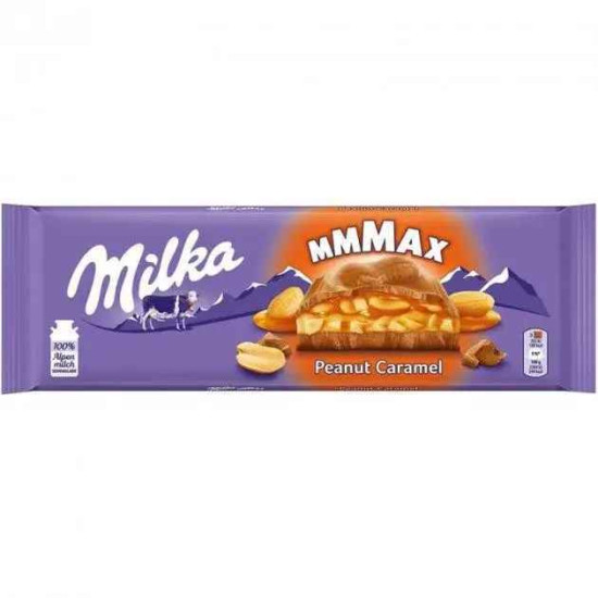 Молочний шоколад Milka Peanut Caramel арахис карамель, 300г