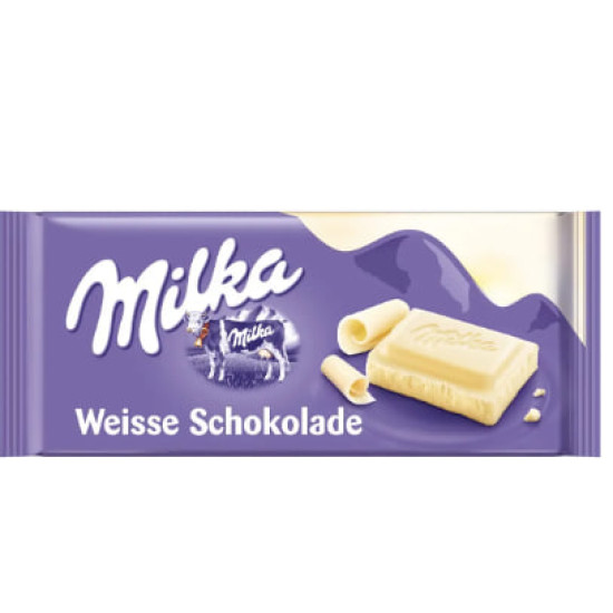 Milka Weisse Schokolade Белый шоколад 100г