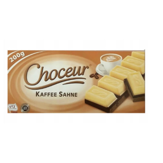 Choceur Kaffee Sahne Белый и Темный шоколад с кофейным вкусом 200g