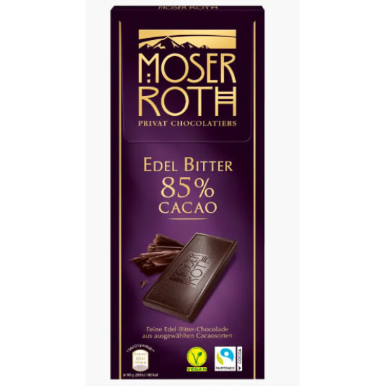 Moser Roth Чорний шоколад 85% какао 125g