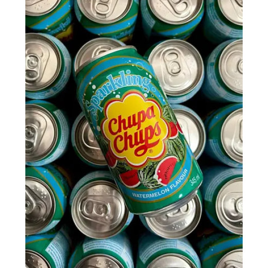 Газированный напиток Chupa Chups Watermelon Sparkling Drink Арбуз 345 ml