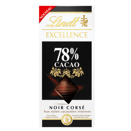 Lindt 78% какао Чорний Швейцарський шоколад 100g