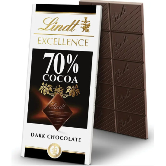 Lindt 70% какао Чорний Швейцарський шоколад 100g