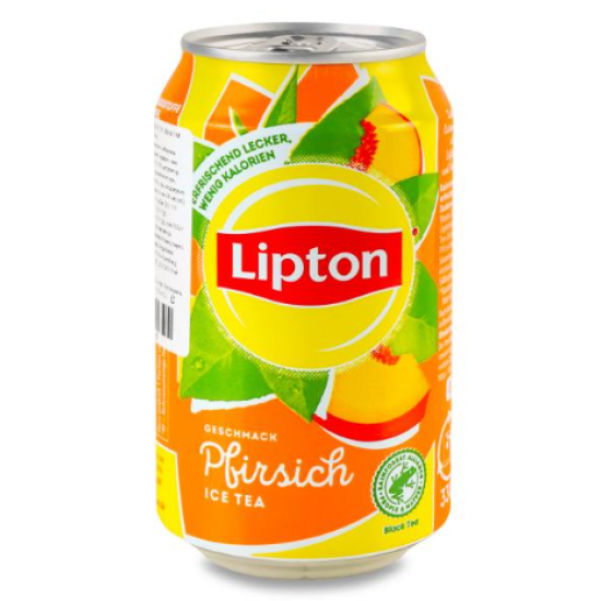 Холодний чай Lipton зі смаком персика і м’яти 330ml