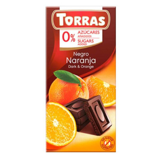 Torras Dark with orange Чорний шоколад із манго