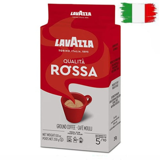 Кава мелена Lavazza Rossa 250 г (40% арабіка / 60% робуста)
