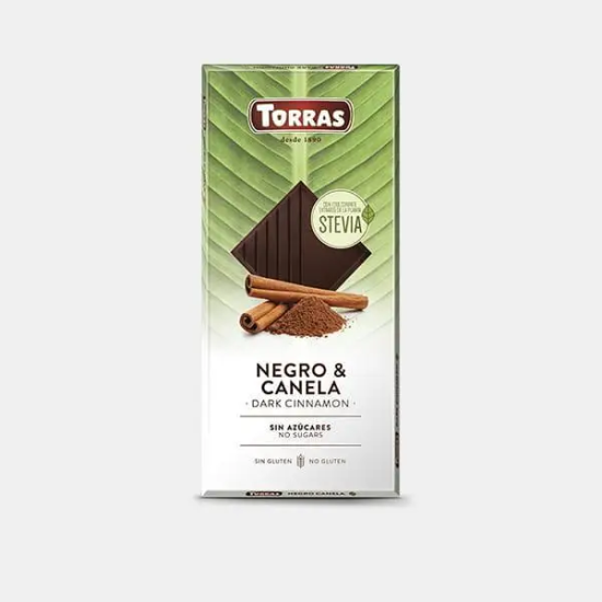 Шоколад чорний без цукру і без глютену Torras Stevia 50% какао 75г Іспанія 