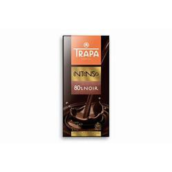 Шоколад чорний без глютену 80% какао Intenso Trapa Іспанія 175г 
