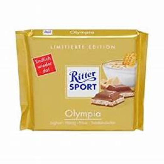 Шоколад Ritter Sport OLYMPIA (ЙОГУРТ, МЕД, ОРЕХ) Німеччина 100 г 
