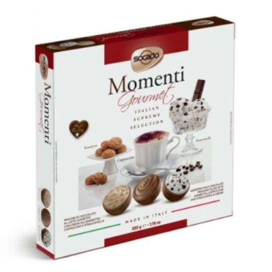Цукерки Socado Momenti Gourmet у молочному шоколаді 250г Італія